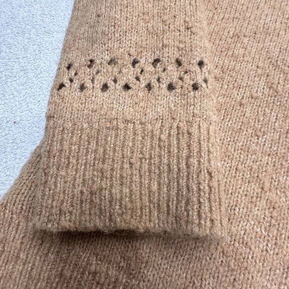 Fat Face Sweater Size US 6 UK 10 Jumper Crochet Detail Burnt Tanish Color - Picture 13 of 16